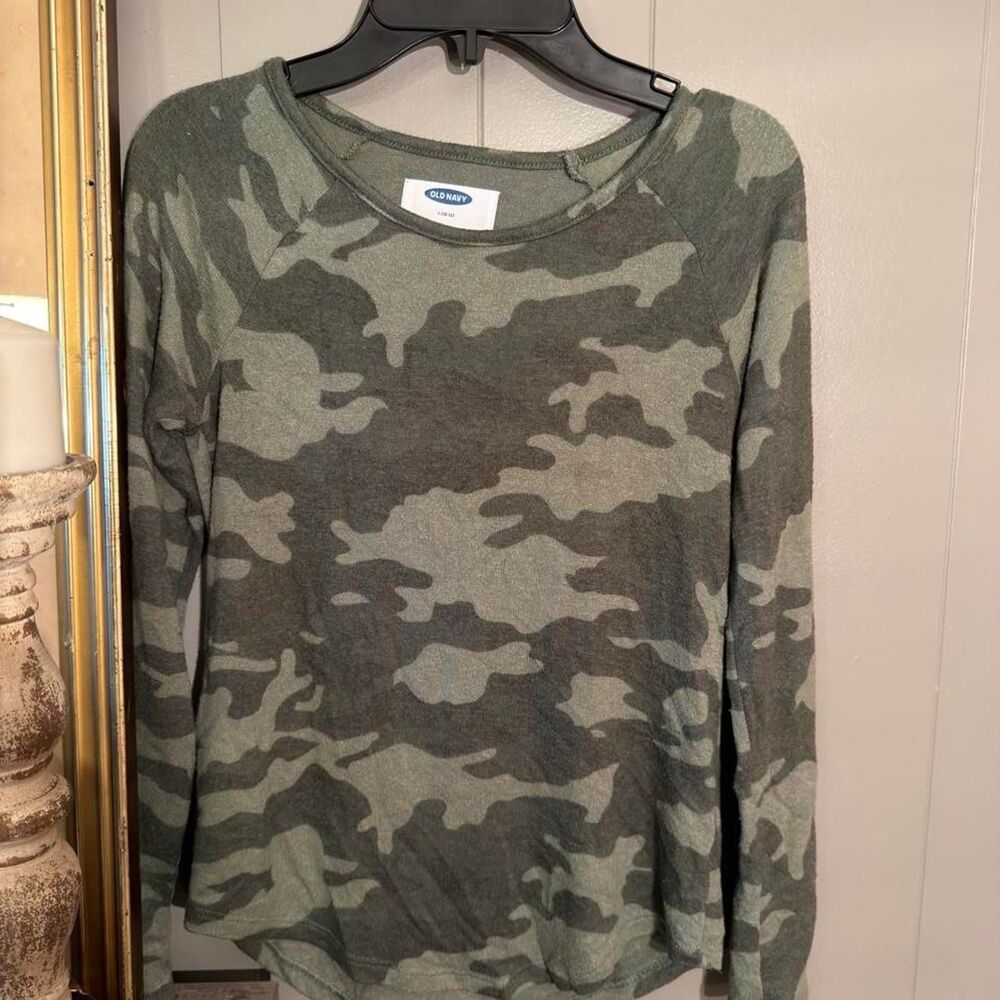 Old-navy Women's Green and Khaki Shirt